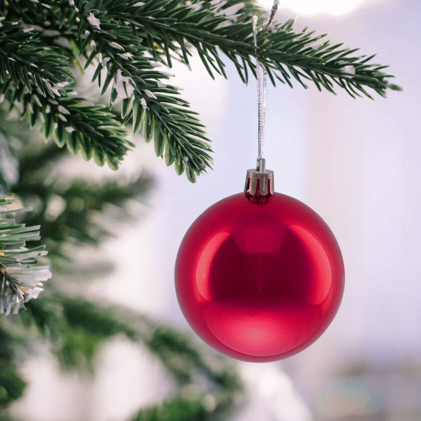 Sett med skinnende julekuler – 100 stykker, matt og blank finish