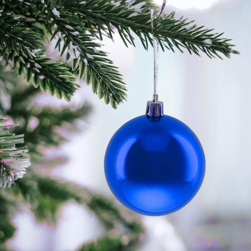 Sett med juletrekugler – matt og blank finish, 50 stykker