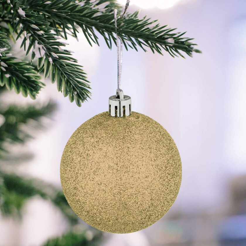 Sett med juletrepynt – 72 kuler og dekorasjoner