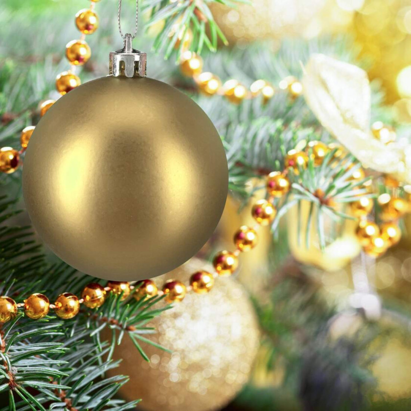 Sett med matte julekuler – 50 stk