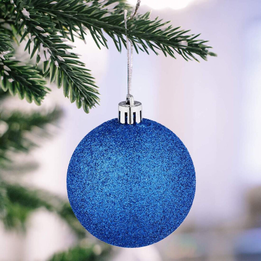 Sett med juletrepynt – 72 kuler og dekorasjoner