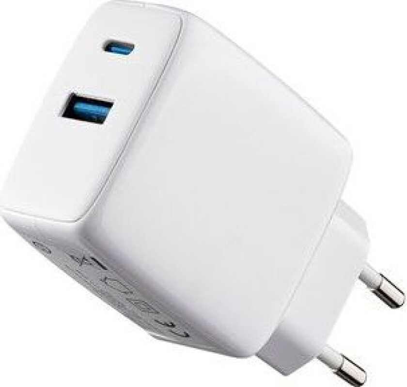 65W GaN wall charger 2-ports white