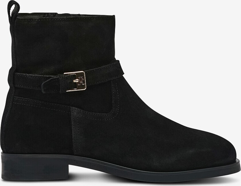 Boots TH Buckle Riding Suede Bootie - Svart