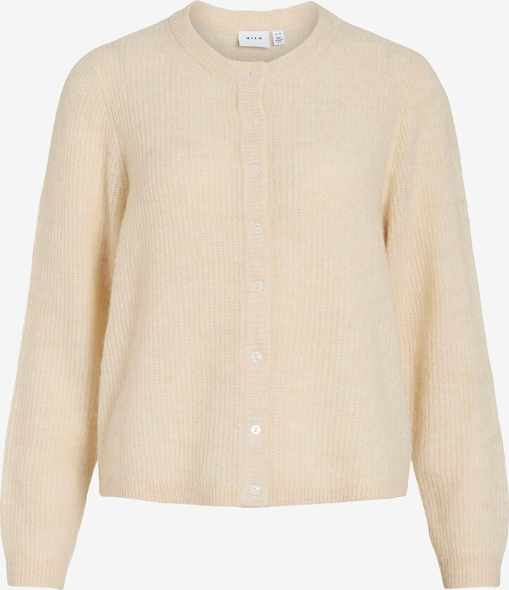Kardigan viLory O-neck L/S Knit Cardigan - Grå