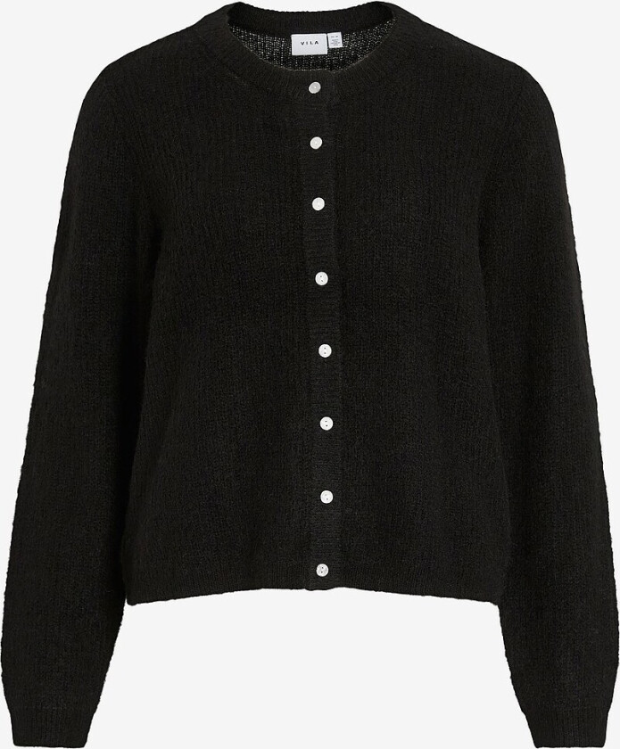 Kardigan viLory O-neck L/S Knit Cardigan - Svart