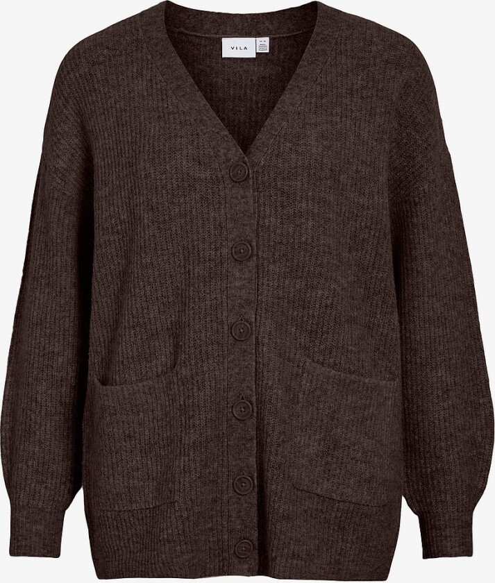 Kardigan viMindy L/S Oversize Knit Cardigan - Brun