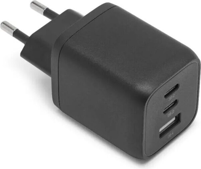GaN USB-C lader med PD 65 W Svart