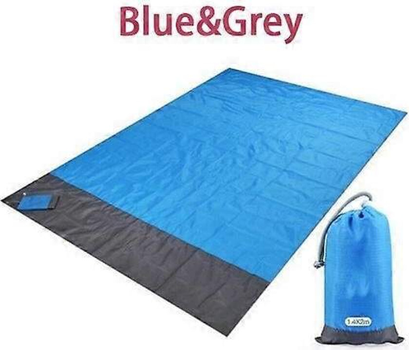 Vanntett Lomme Strandteppe Sammenleggbar Campingmatte Madrass Bærbar Lettvektsmatte Utendørs Piknikmatte Sandstrandmatte 140x200cm/200x210cm