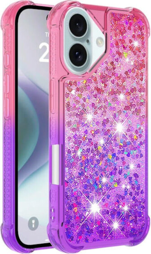 Princess iPhone 16 deksel - Rosa + Lilla