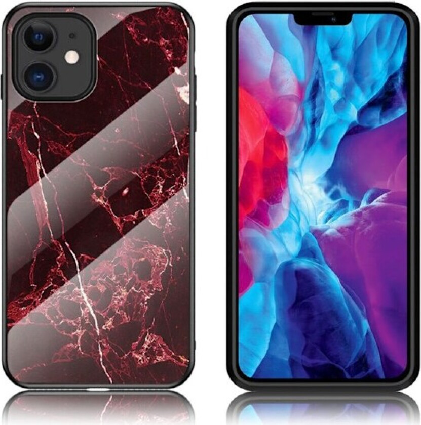 Fantasy Marble iPhone 12 Mini deksel - Rød