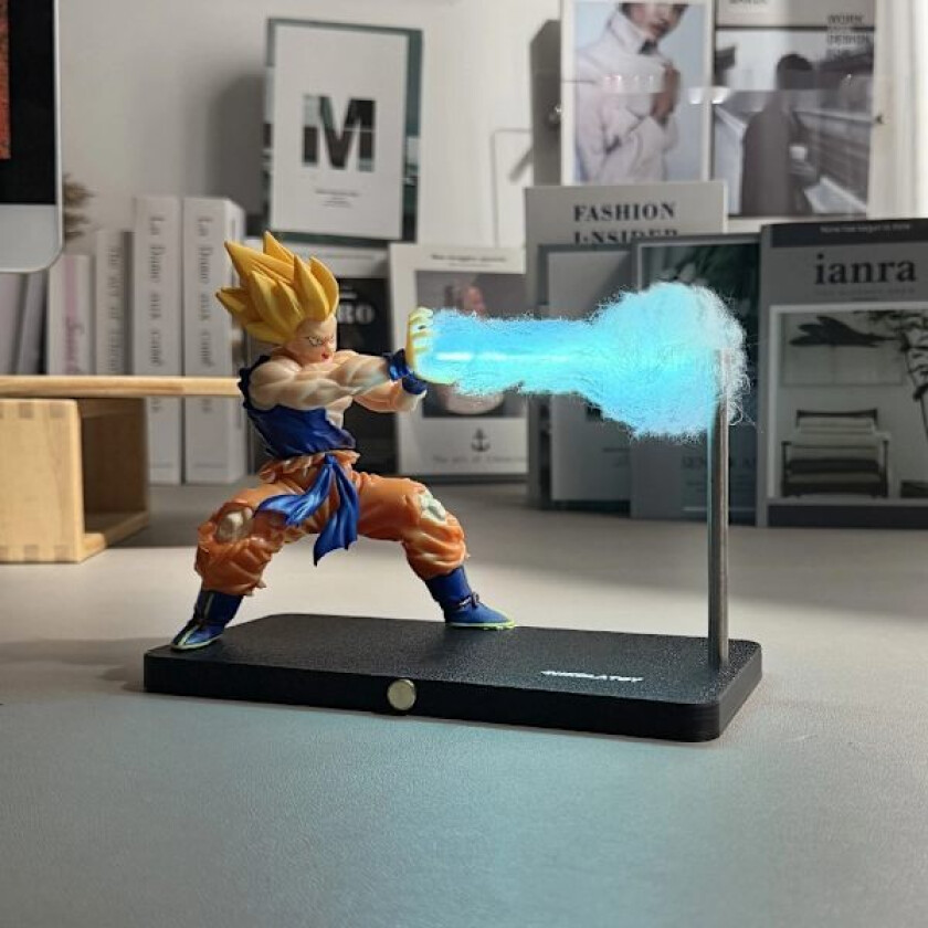 Dragon Ball Z Goku Kamehameha nattlampe Magnetisk flytende skrivebordslampe LED-leselampe Anime-dekorasjon & gave