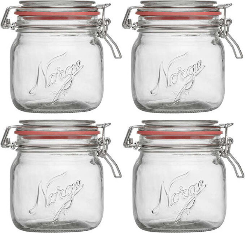 Norgesglass m/Hengslet Lokk 0,4L 4pk