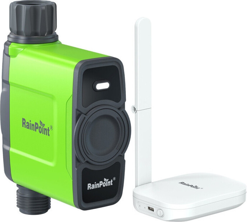 RainPoint Automatisk 1-sone WiFi-vanningcontroller med Gateway - IP65, 3/4"