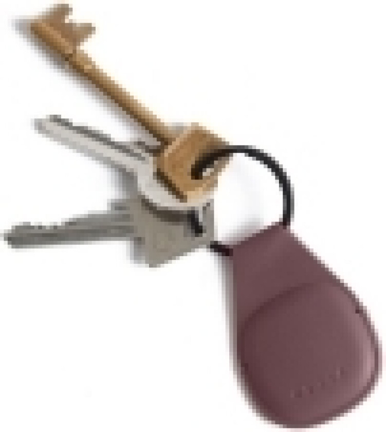 Mujjo Canopy AirTag Leather Keychain for Elegant Everyday Style 3D Magnetic Pocket - Bronze Red