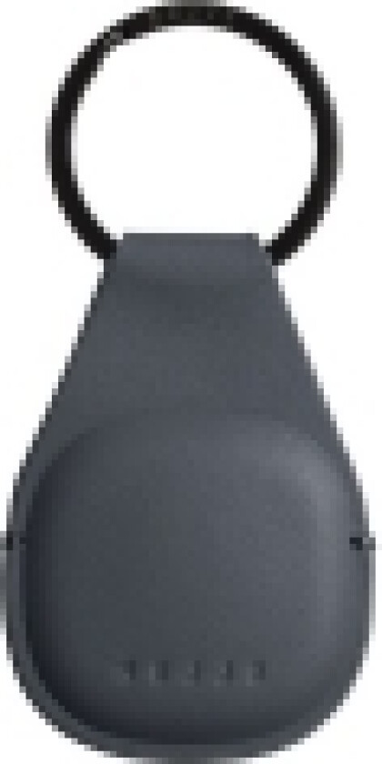 Mujjo Canopy Leather AirTag Keychain - Basalt