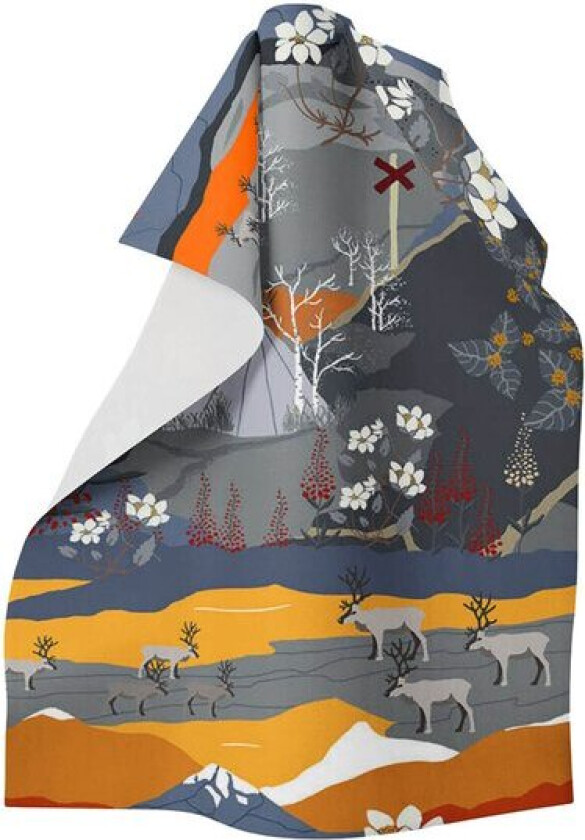 Fjällvandring kjøkkenhåndkle oransje