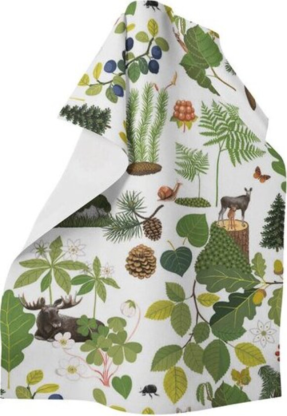 Skogsliv kjøkkenhåndkle grønn