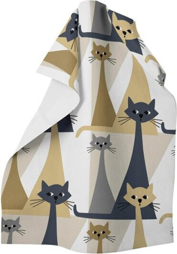 Kitty kjøkkenhåndkle gull