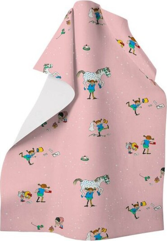 Pippi med vänner kjøkkenhåndkle rosa