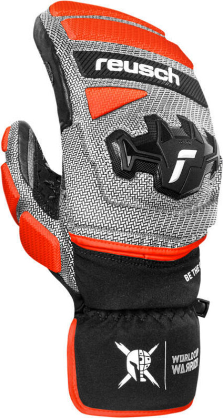 Worldcup Warrior GS Mitten black/silver/fluo red 9,5