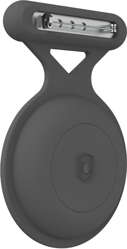 AirTag vanntett GPS-sporingsetui i silikon med brosje - Mørkegrå