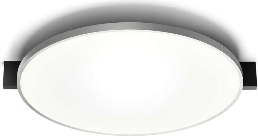 - Inlay Round C3 Taklampe Matt Black/Satin Silver