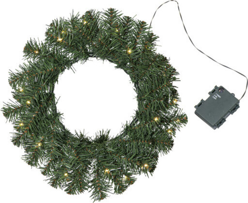 Dalbo utendørs julekrans med lys, Ø40 cm