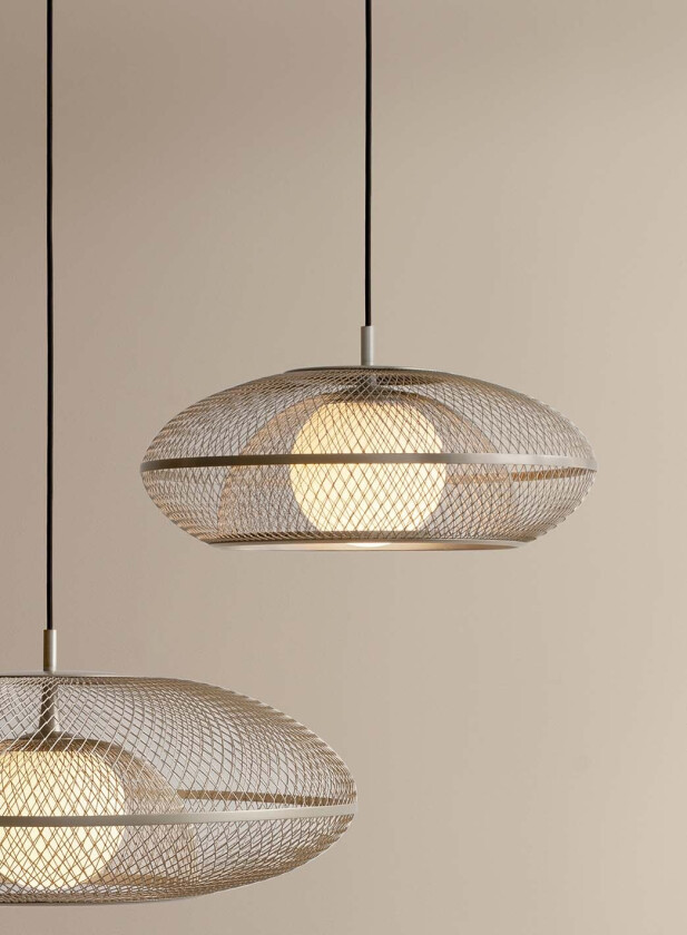 Faraday taklampe medium Ø45 - børstet stål