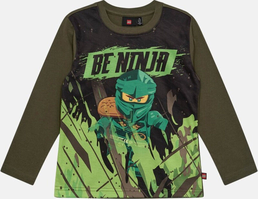 LWTAFFY 702 - T-SHIRT L/S, Dark Olive, 122, T-shirts