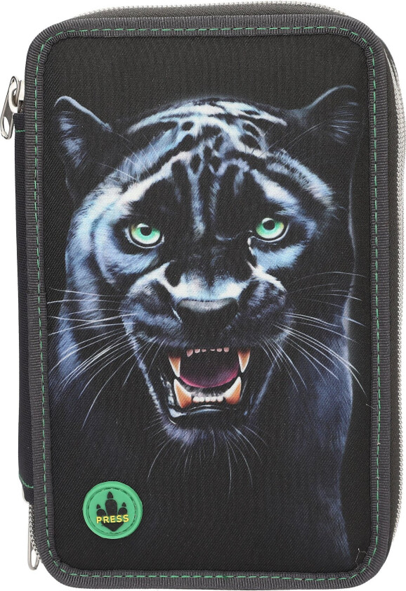 Adventure World Triple Pencil Case LED PANTHER - Dark Grey