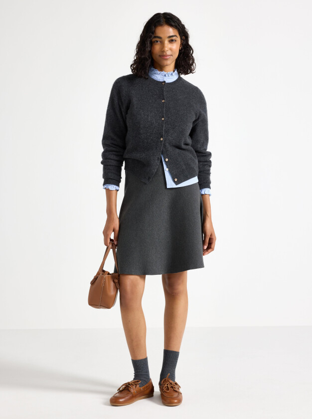 Finstrikket mini skjørt