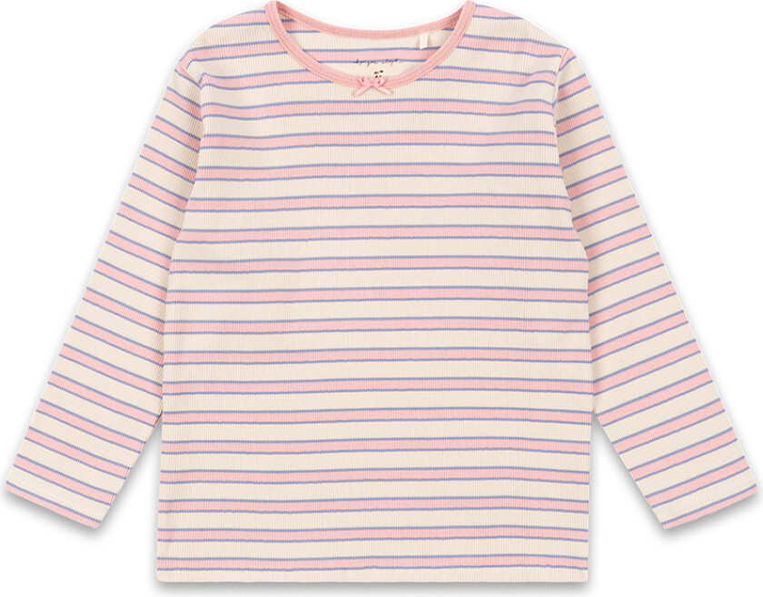 GOTS Ella T-skjorte Med Lange Ermer Lolly Stripe Lolly Stripe 4 Y Rosa 4 år kvinne