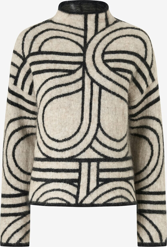 Pullover Signa Knit T-neck - Natur