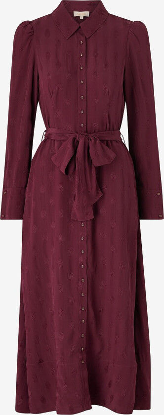 Maxikjole Viscose Shirt Dress - Rød