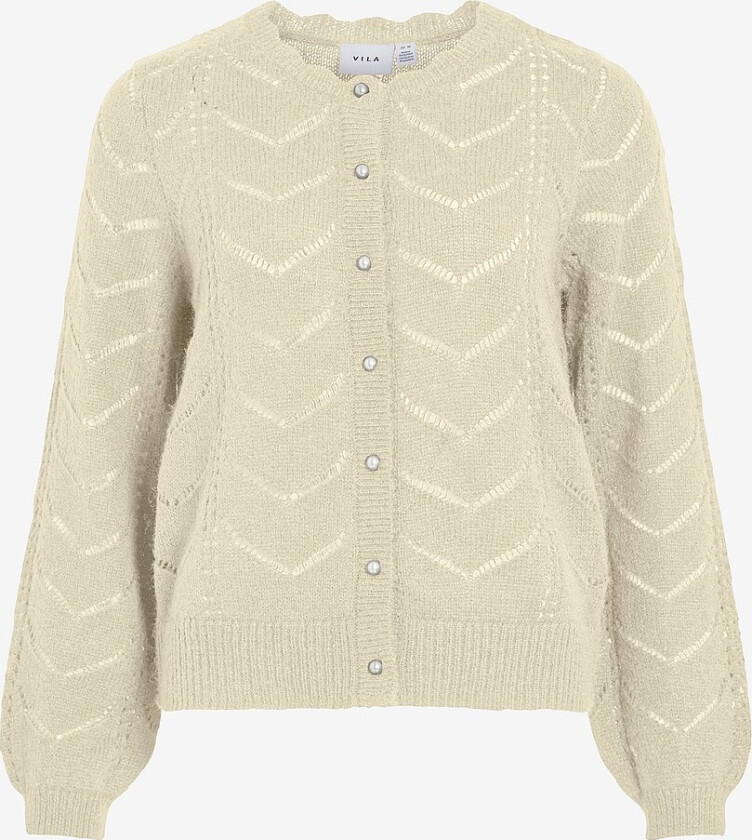 Kardigan viTuli O-neck L/S Detail Knit Cardi - Brun