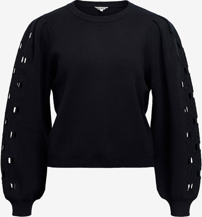 Pullover objYuki L/S RE Knit Pullover 142 DI - Svart
