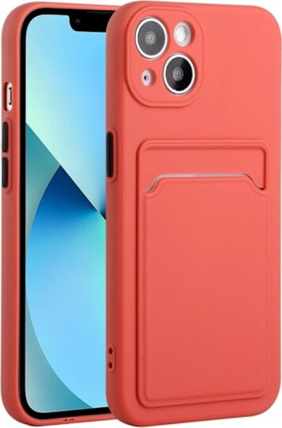 Deksel med Kortholder til iPhone 13 - Coral
