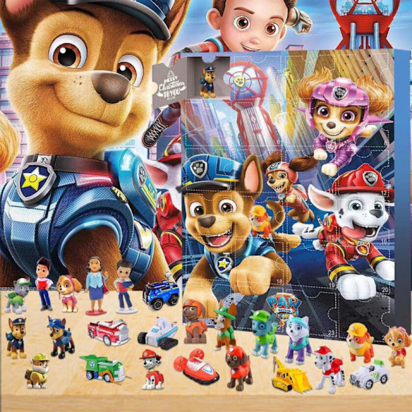 Paw Patrol Adventskalender 2025 - 24 dagers nedtelling med lekefigurer*DS