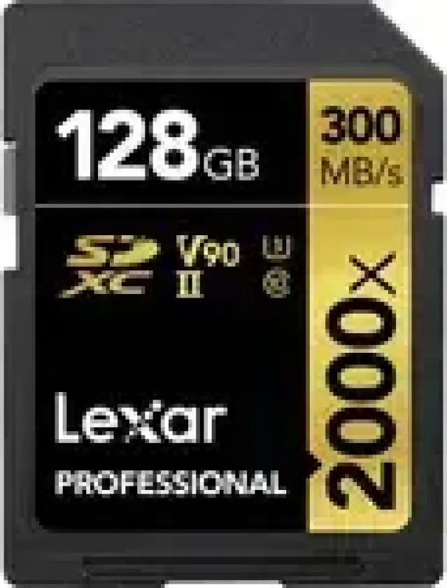 LEXAR PRO 2000X SDHC/SDXC UHS-II U3(V90) R300/W260 (U/U KARTREDER) 128 GB