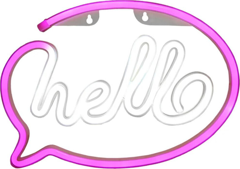 Manta SNL08PKT Stil Neon Væglampe - Rosa/Hvit - Hello