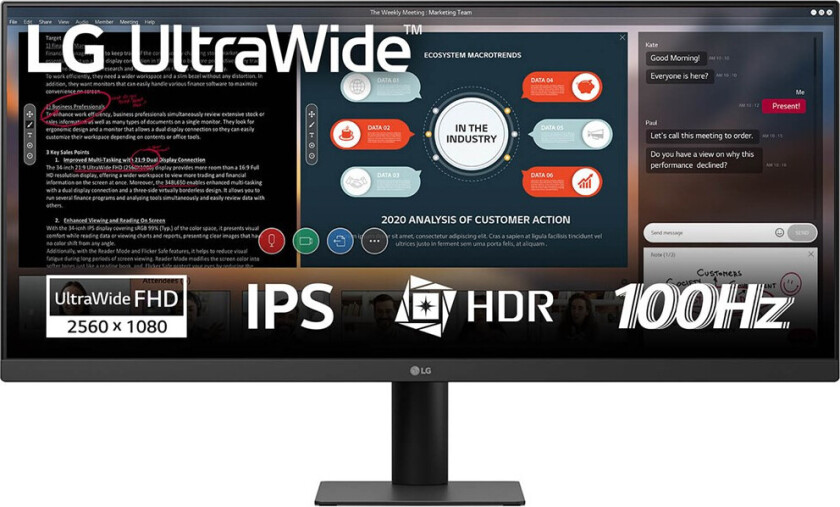 29U511A-B PC Skjerm - 29", WFHD, 2560x1080, 5ms - Svart