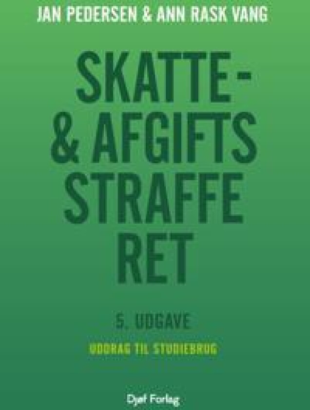 Uddrag af Skatte- og afgiftsstrafferet