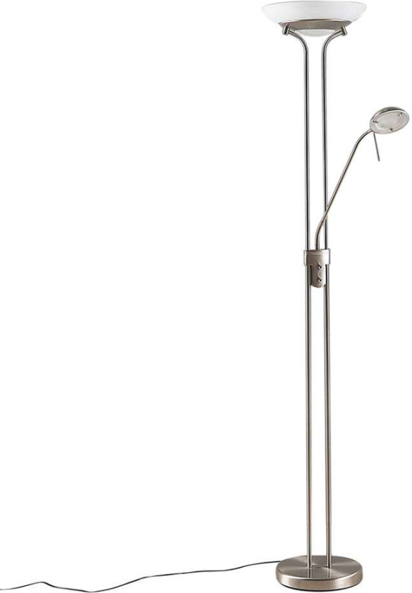 Uplight-lampe Yveta med LED-lys og leselampe