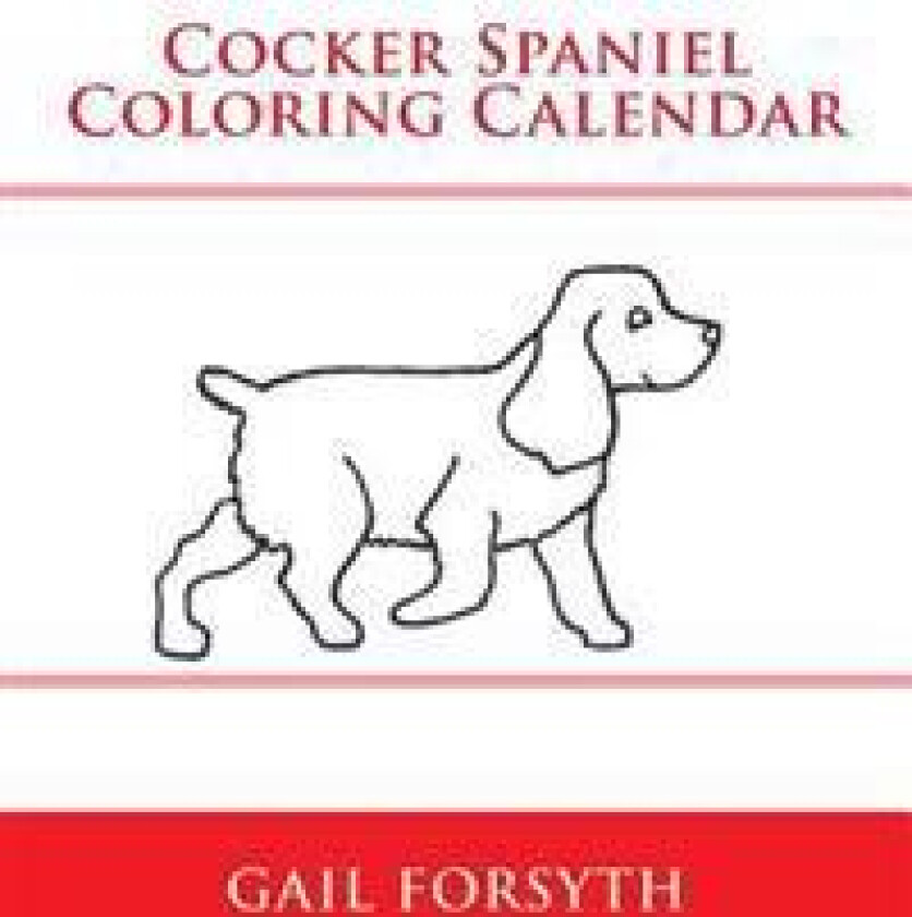 Cocker Spaniel Coloring Calendar