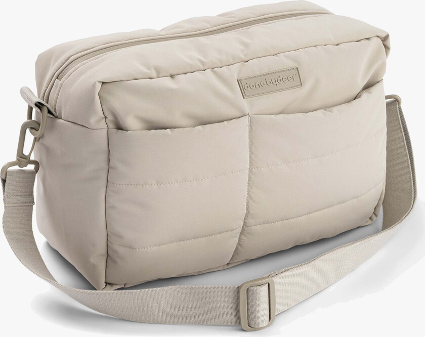 Quiltet Stelleveske med Barnevognskrok, Sand - Stellevesker - Polyester