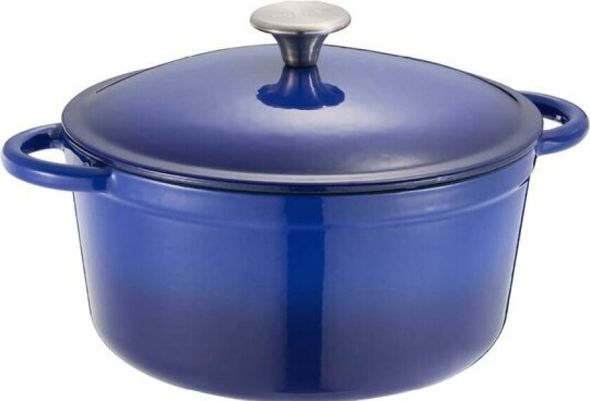Gretl støpejernsgryte rund 24 cm 4L blå