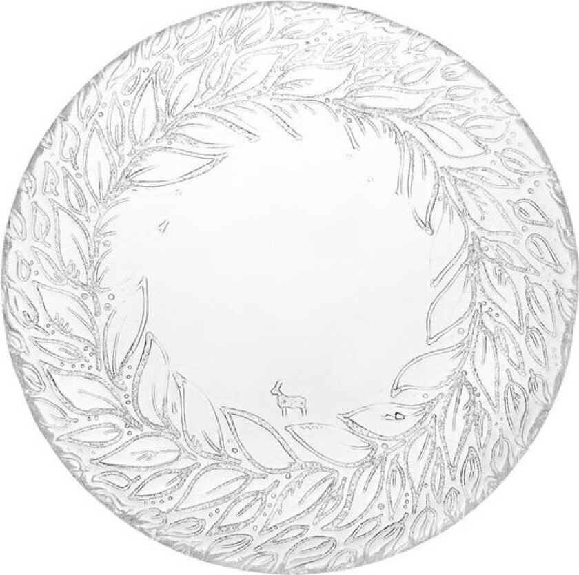 Goat tallerken i glass 24 cm klar