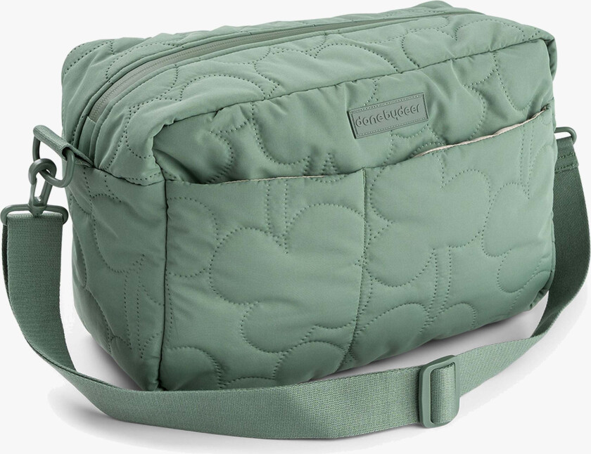 Quiltet Stelleveske med Barnevognskrok, Green - Stellevesker - Polyester
