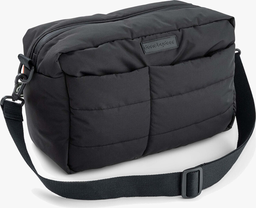 Quiltet Stelleveske med Barnevognskrok, Black - Stellevesker - Polyester