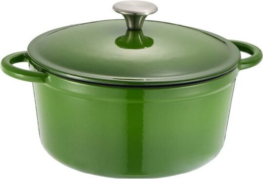 Gretl støpejernsgryte rund 24 cm 4L grønn